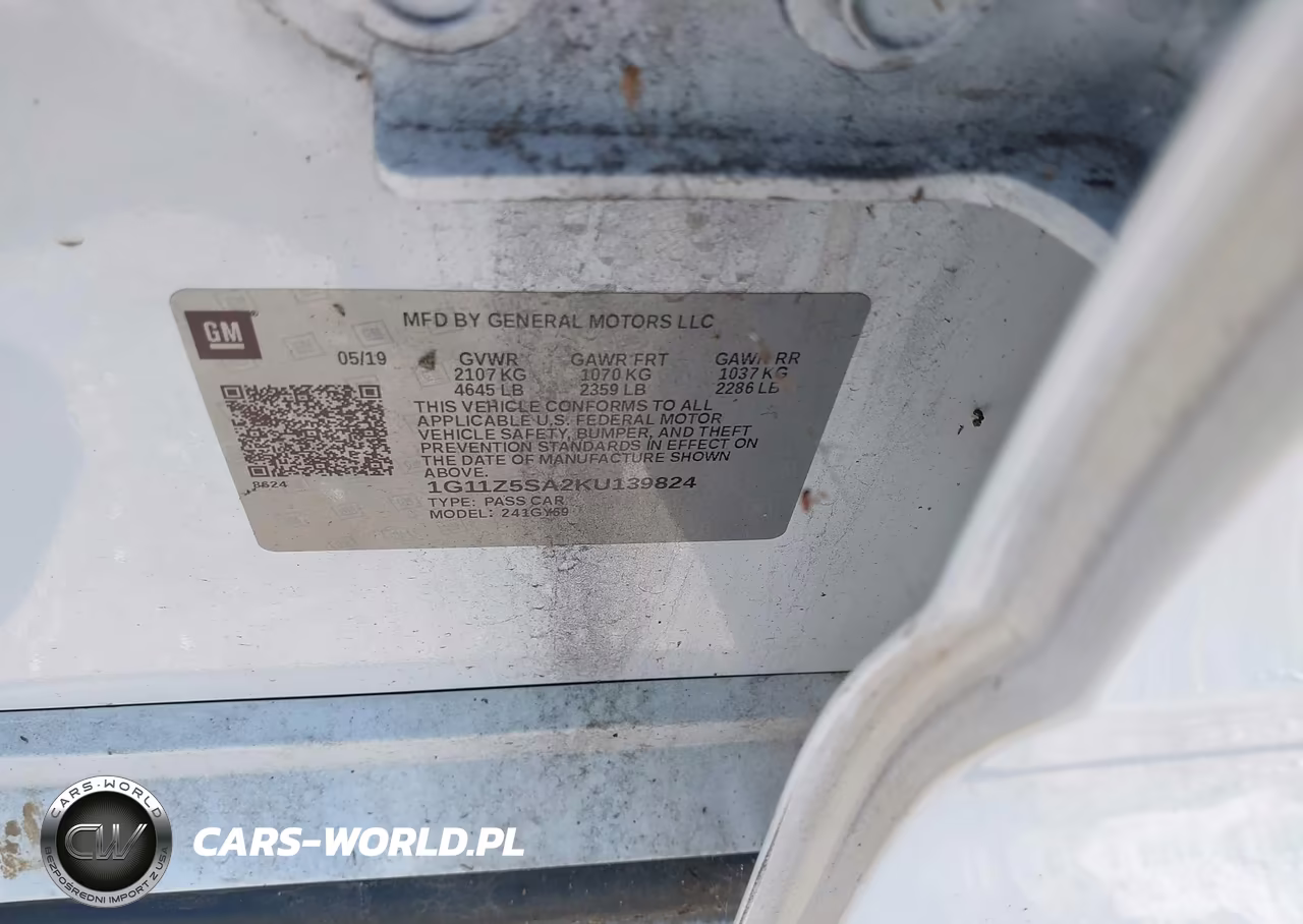 2019 Chevrolet Impala Lt VIN:1G11Z5SA2KU139824 - 9