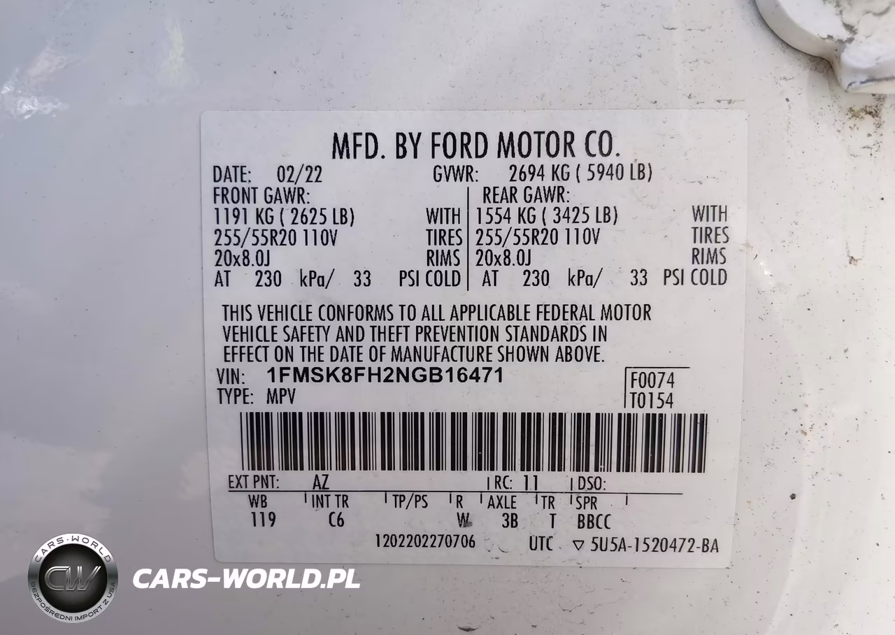 2022 Ford Explorer Limited VIN:1FMSK8FH2NGB16471 - 9