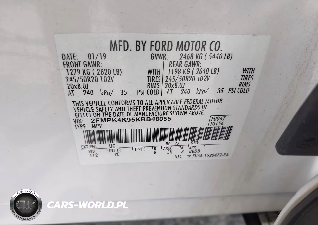2019 Ford Edge Titanium VIN:2FMPK4K95KBB48055 - 9