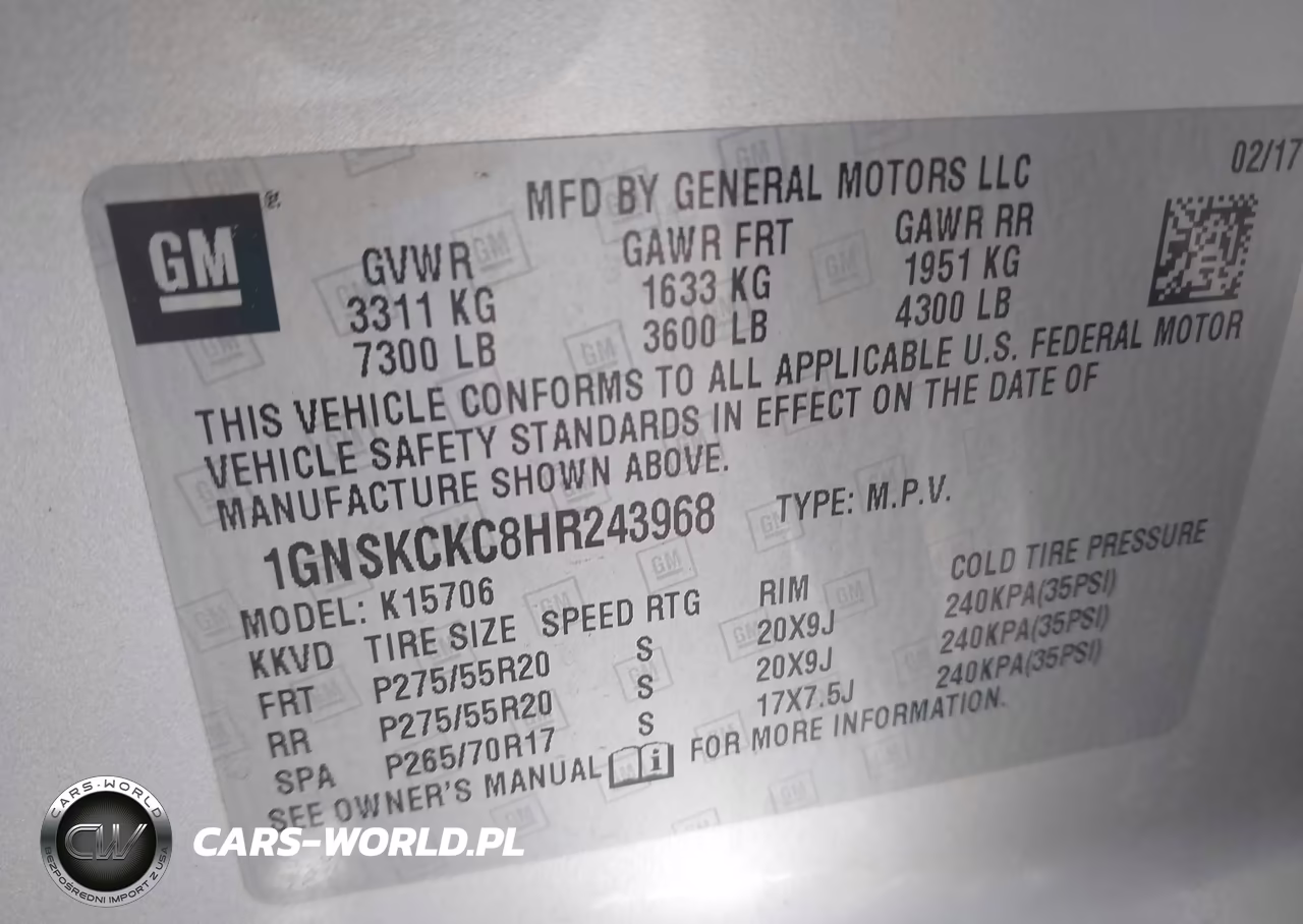 2017 Chevrolet Tahoe Premier VIN:1GNSKCKC8HR243968 - 9