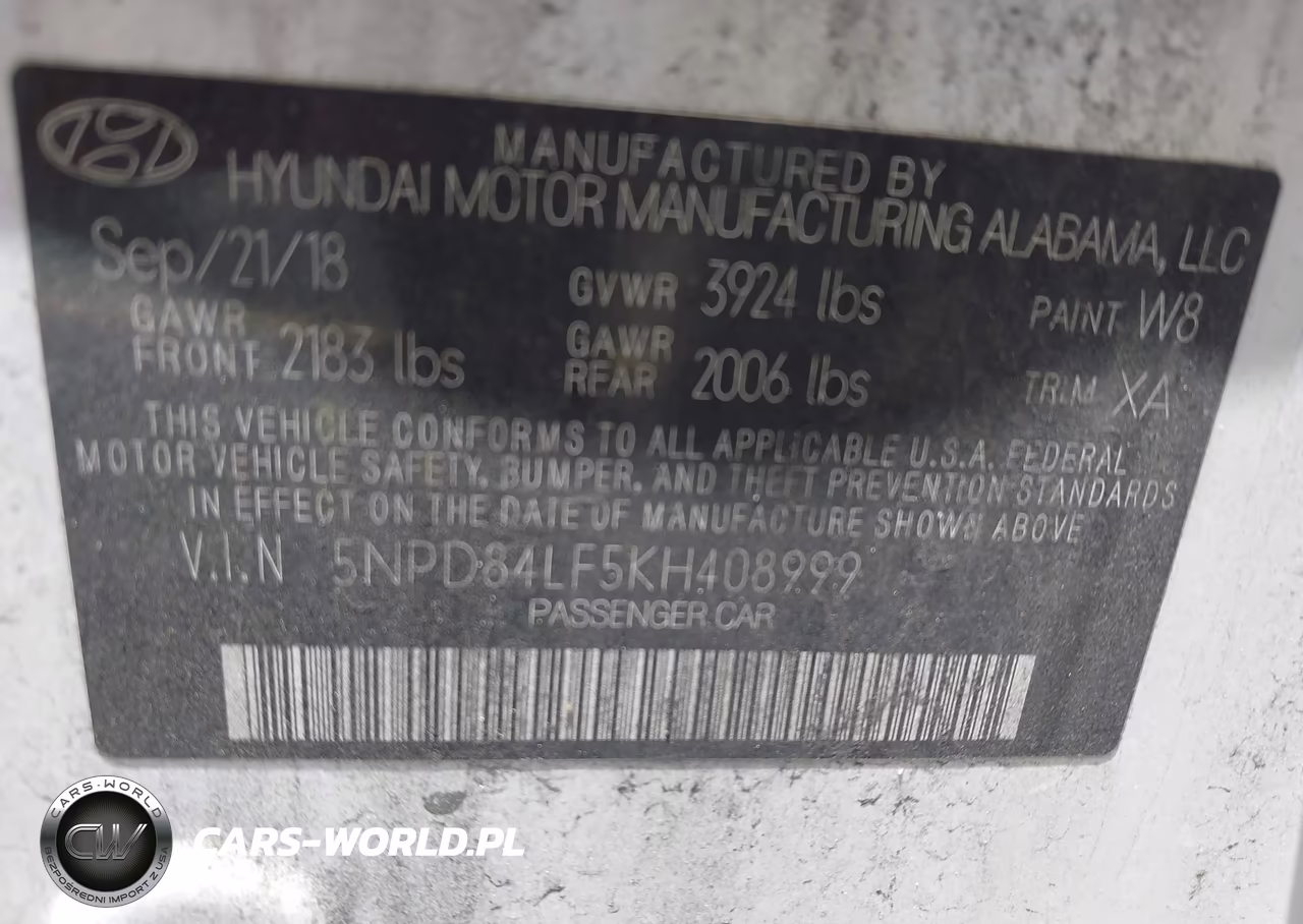 2019 Hyundai Elantra Sel VIN:5NPD84LF5KH408999 - 9