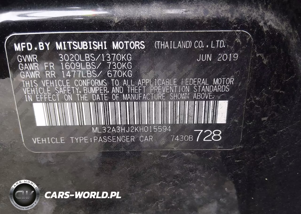 2019 Mitsubishi Mirage Es VIN:ML32A3HJ2KH015594 - 9