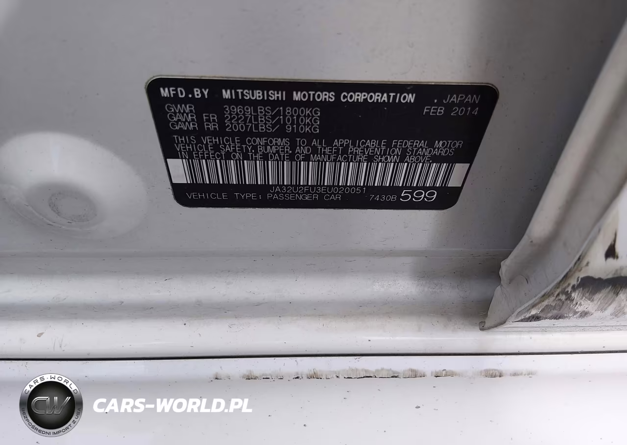 2014 Mitsubishi Lancer Es VIN:JA32U2FU3EU020051 - 9