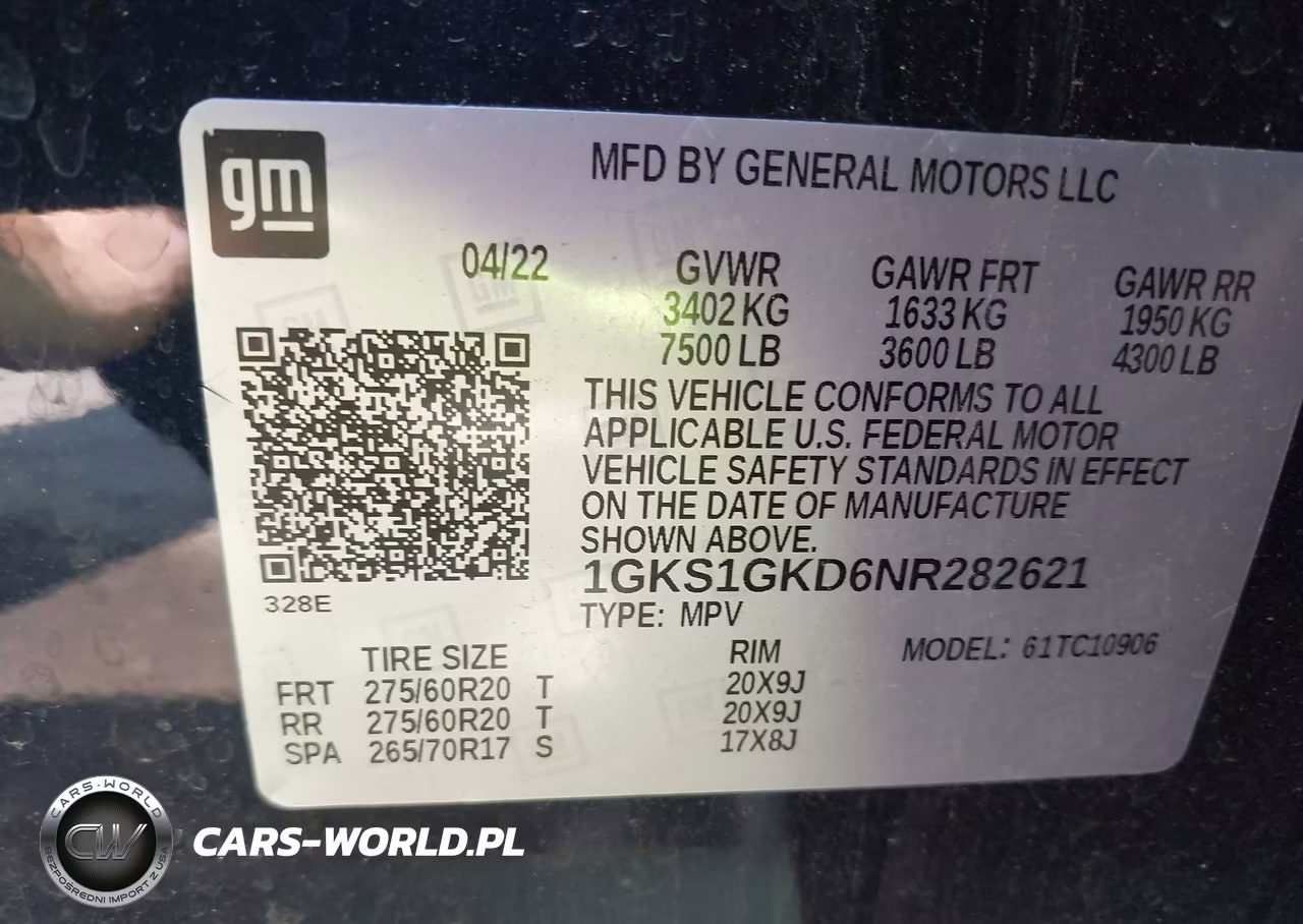 2022 GMC Yukon Xl 2Wd Slt VIN:1GKS1GKD6NR282621 - 9