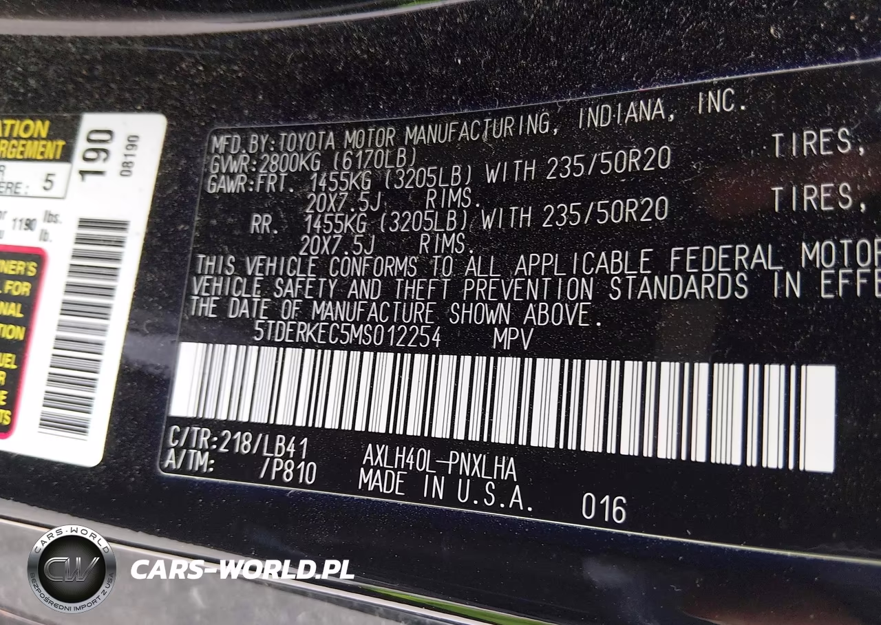 2021 Toyota Sienna Platinum VIN:5TDERKEC5MS012254 - 9