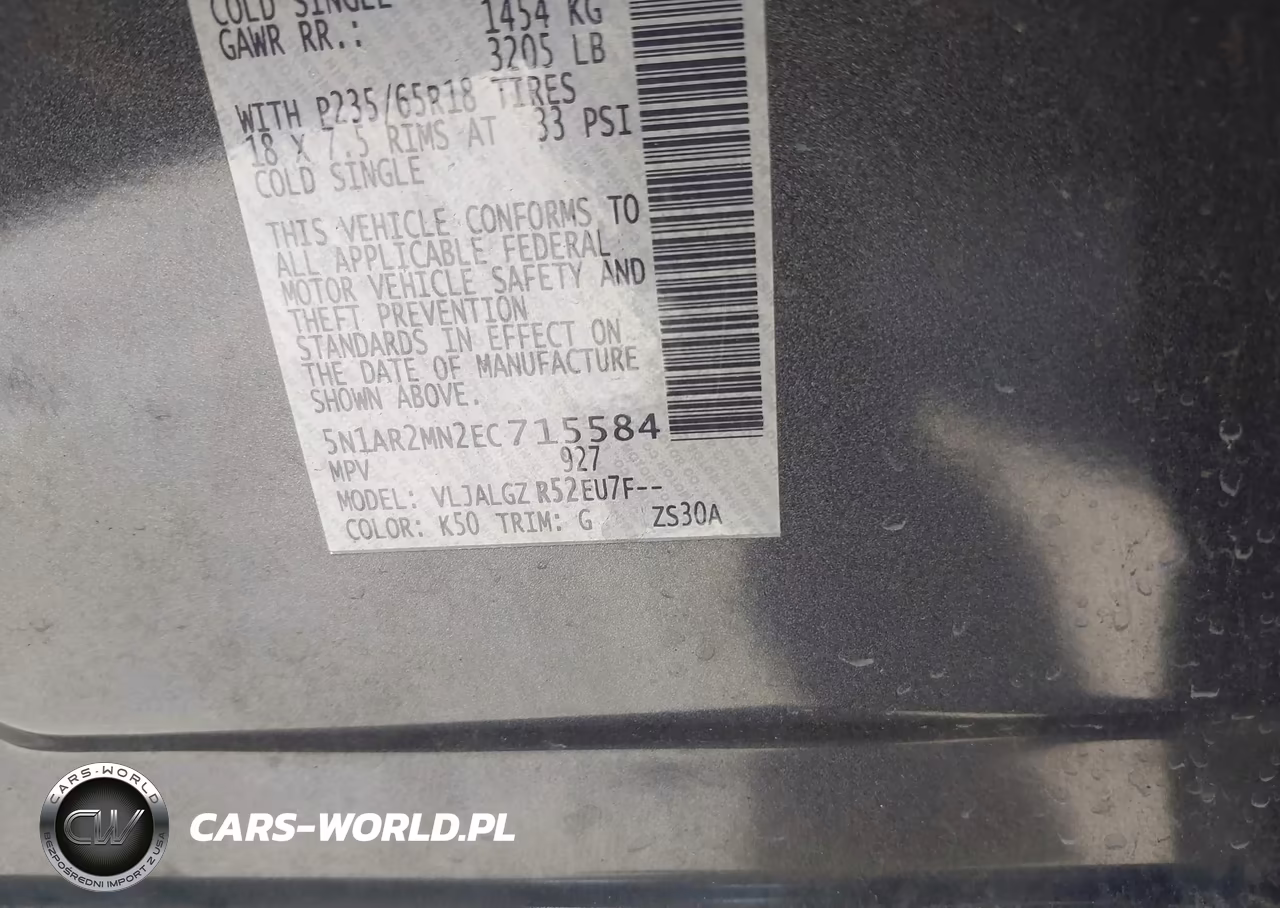 2014 Nissan Pathfinder Sl VIN:5N1AR2MN2EC715584 - 9