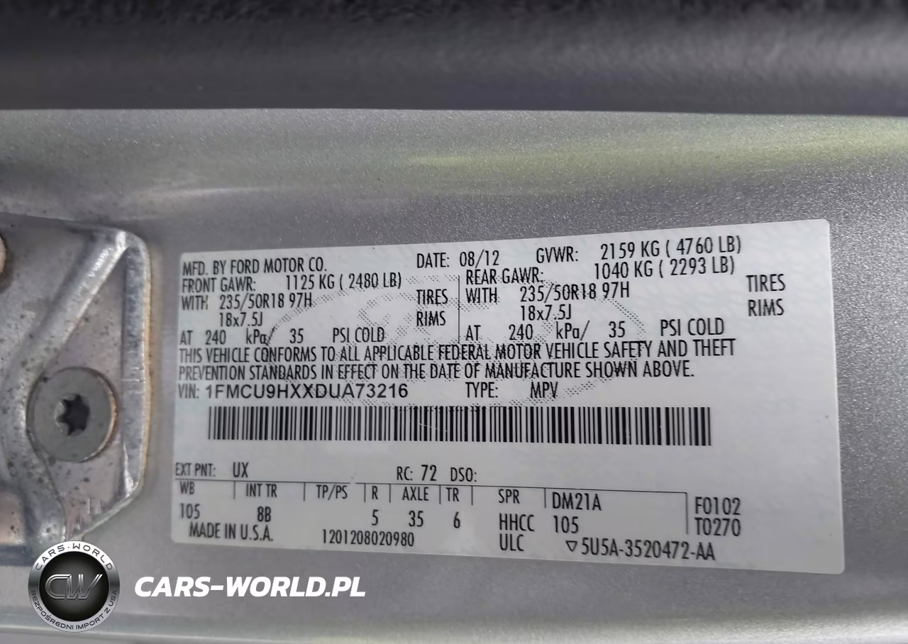 2013 Ford Escape Sel VIN:1FMCU9HXXDUA73216 - 9