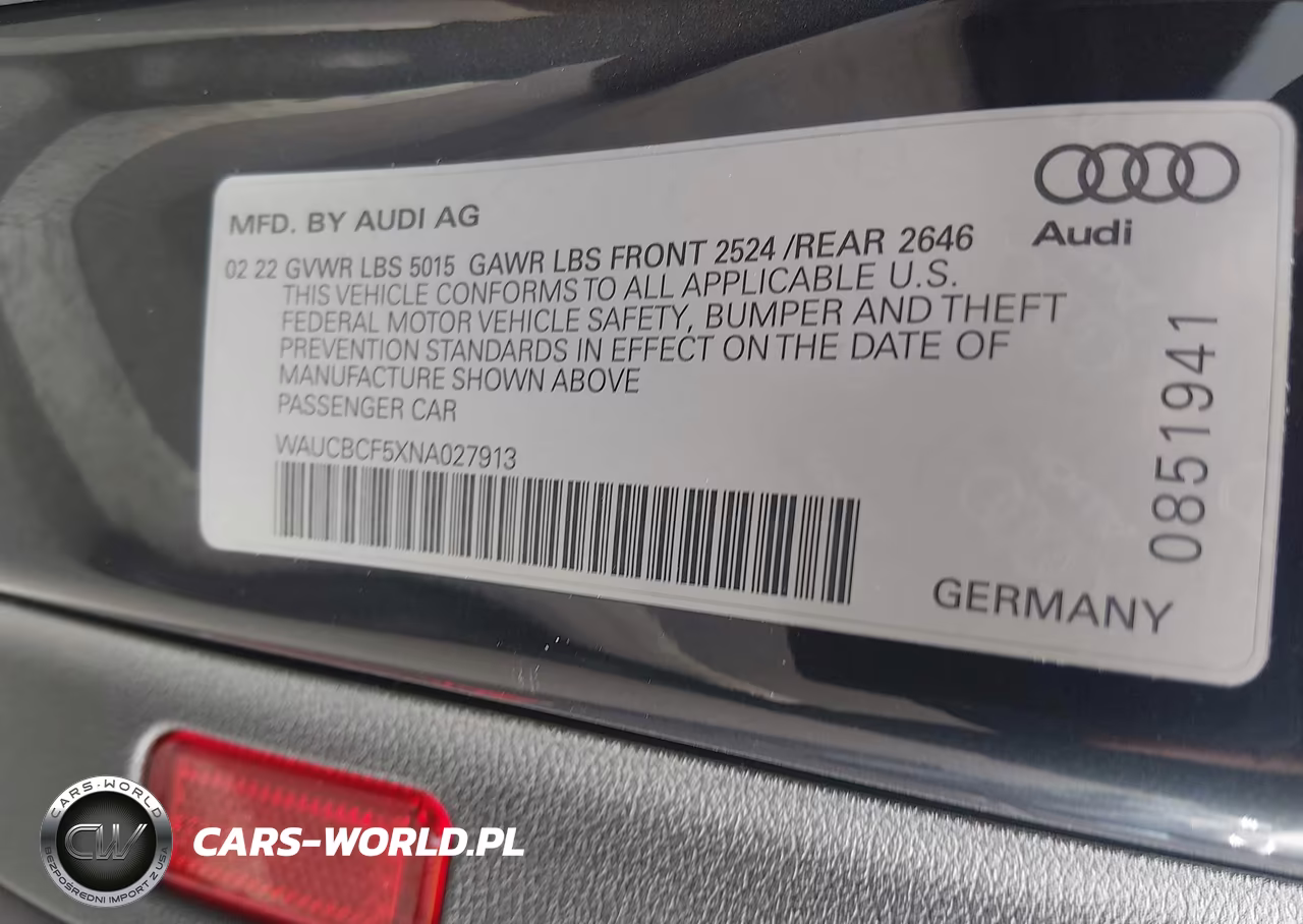 2022 Audi A5 Sportback Premium Plus 40 Tfsi Quattro S Tronic VIN:WAUCBCF5XNA027913 - 9