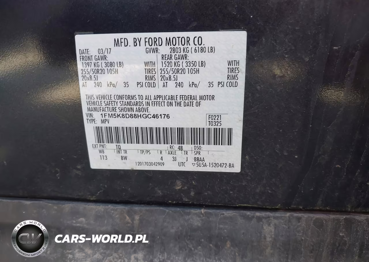2017 Ford Explorer Xlt VIN:1FM5K8D88HGC46176 - 9