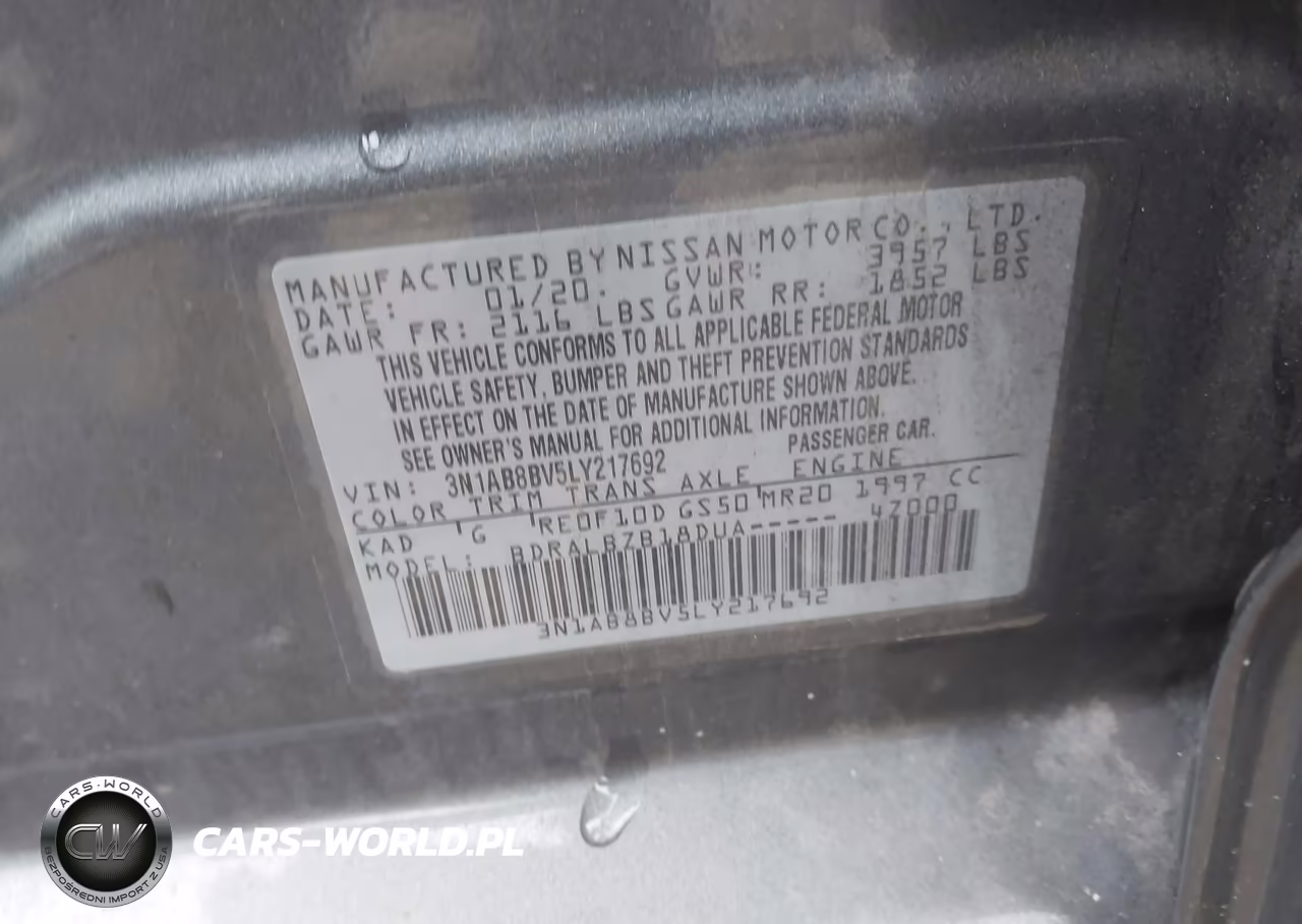 2020 Nissan Sentra S Xtronic Cvt VIN:3N1AB8BV5LY217692 - 9