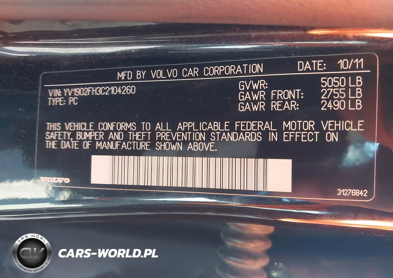 2012 Volvo S60 T6 VIN:YV1902FH3C2104260 - 9