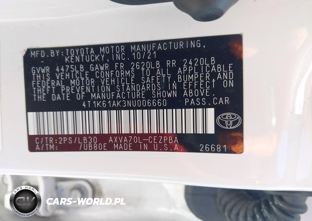 2022 Toyota Camry Xse VIN:4T1K61AK3NU006660 - 9