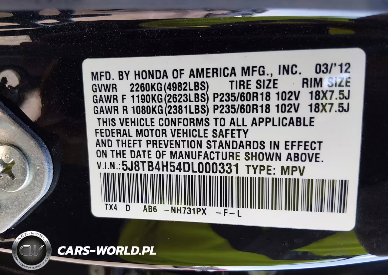 2013 Acura Rdx VIN:5J8TB4H54DL000331 - 9