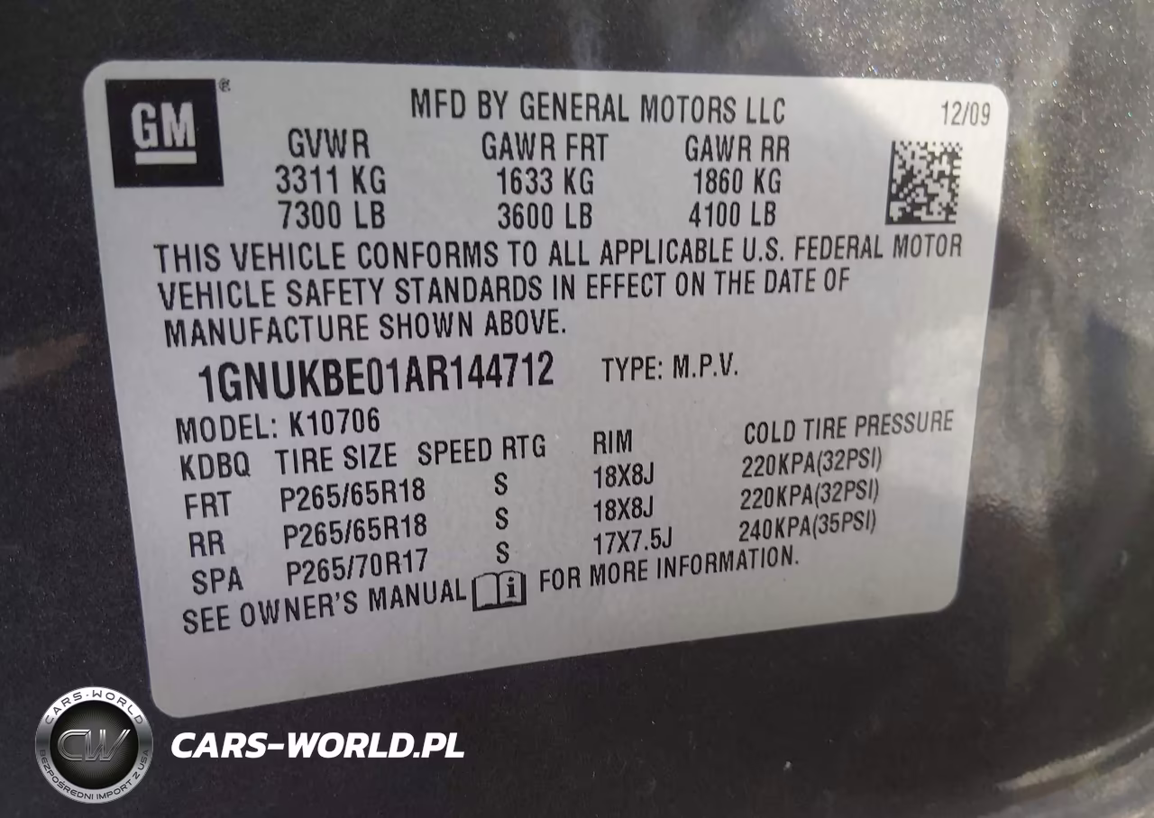 2010 Chevrolet Tahoe Lt VIN:1GNUKBE01AR144712 - 9