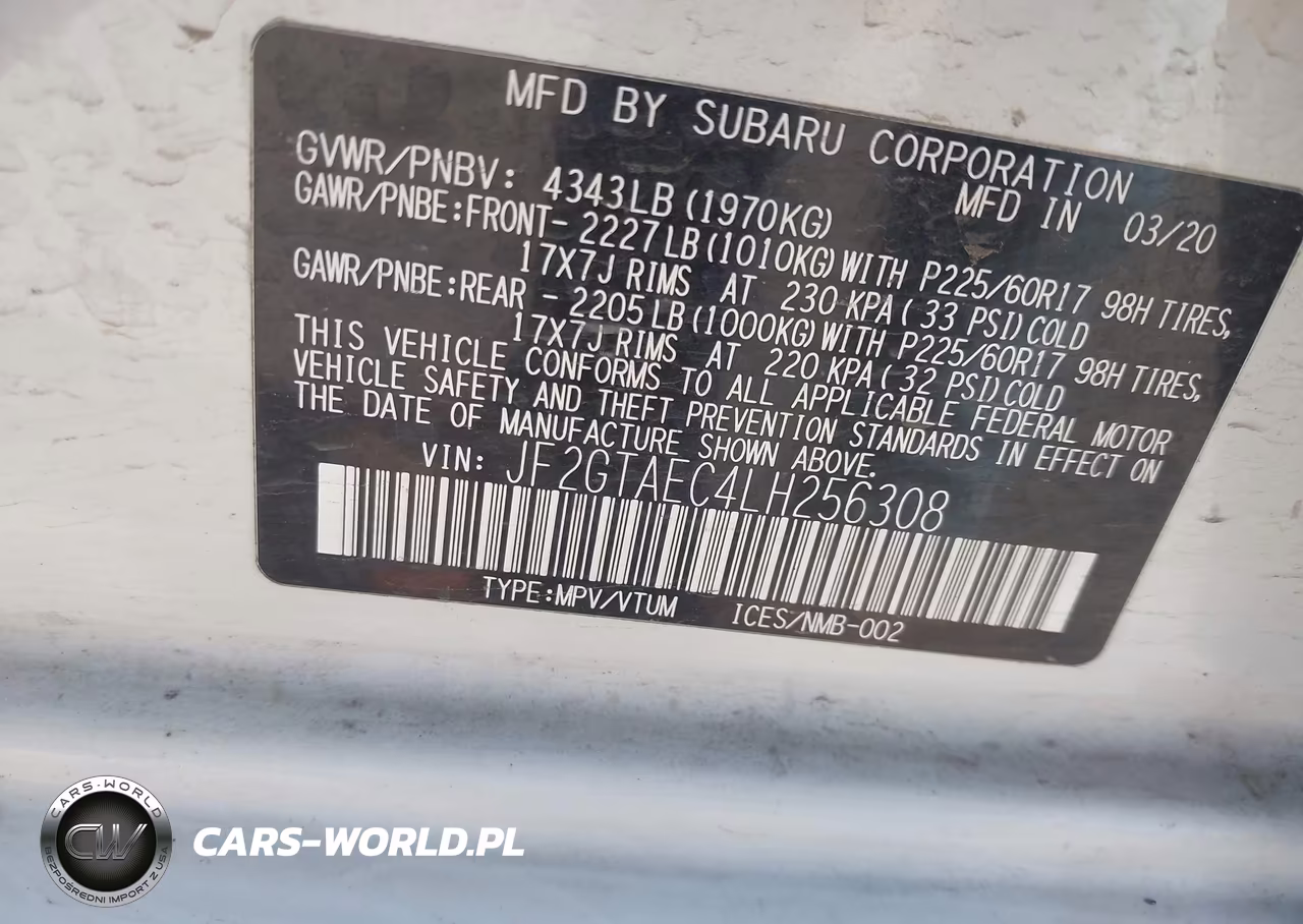 2020 Subaru Crosstrek Premium VIN:JF2GTAEC4LH256308 - 9