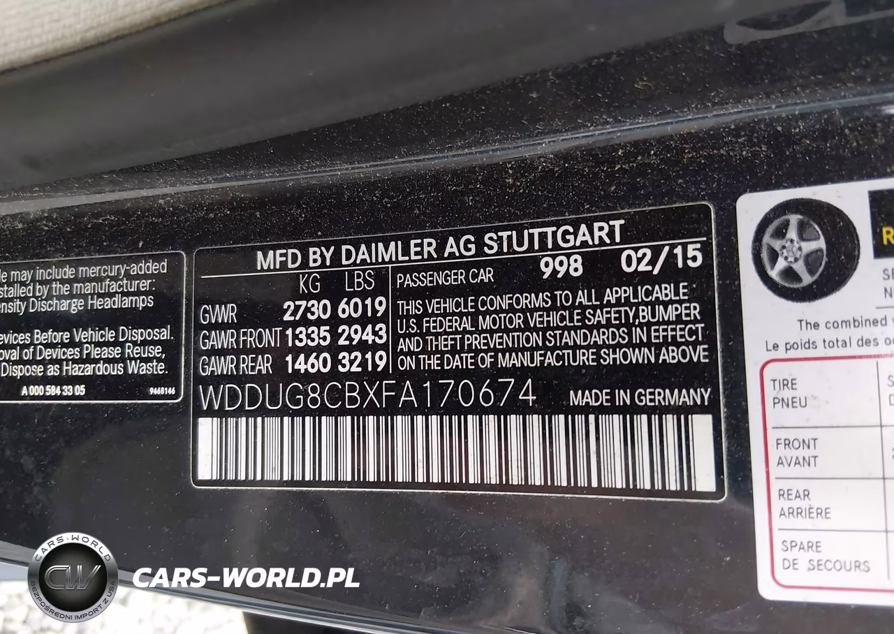 2015 Mercedes-Benz S 550 VIN:WDDUG8CBXFA170674 - 9