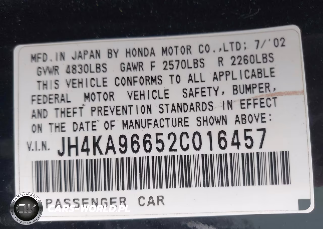 2002 Acura Rl 3.5 VIN:JH4KA96652C016457 - 9