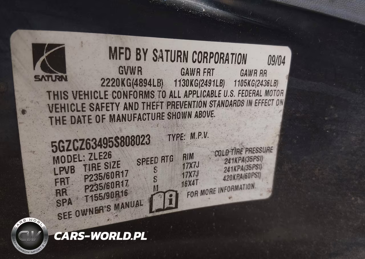 2005 Saturn Vue V6 VIN:5GZCZ63495S808023 - 9