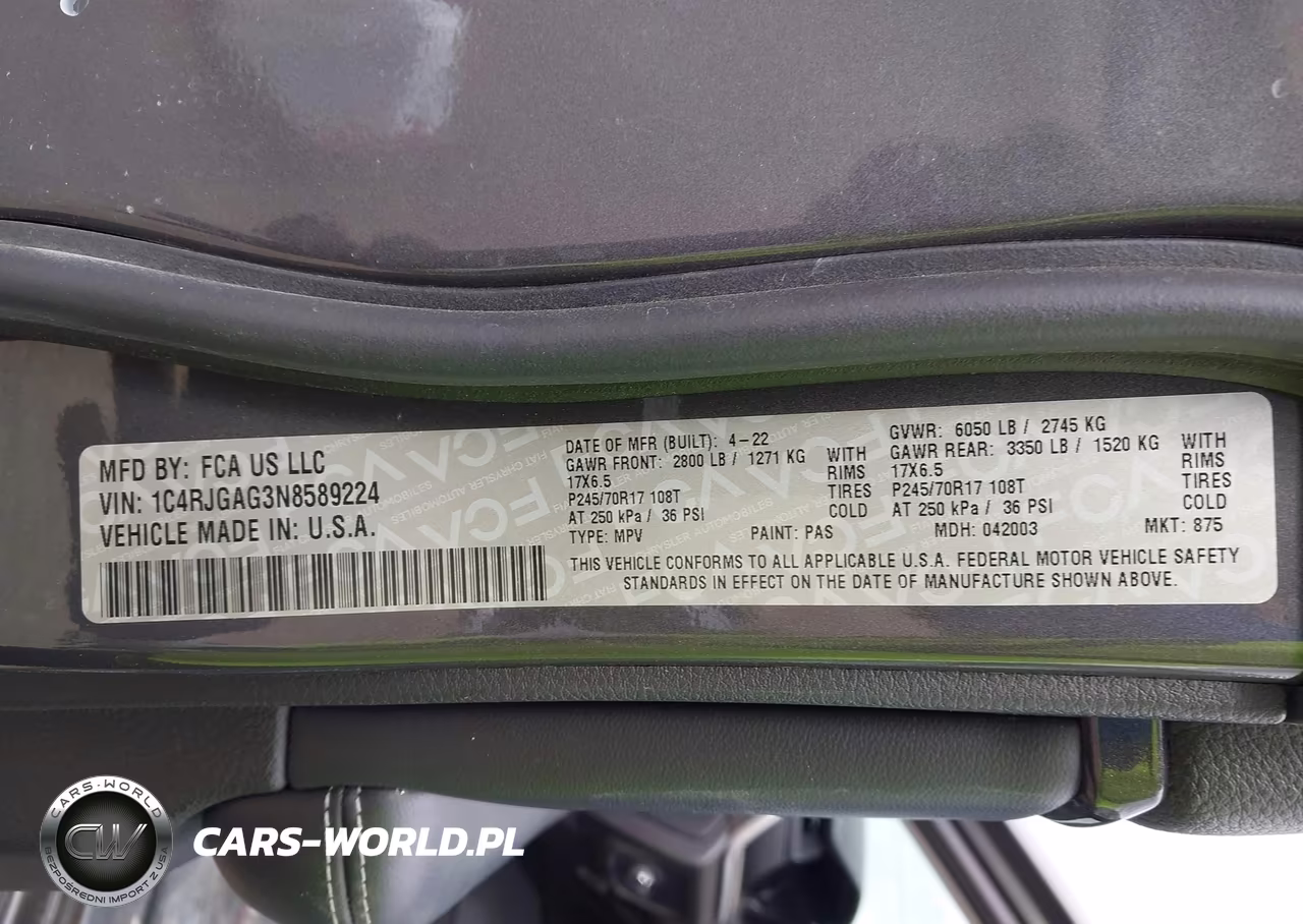 2022 Jeep Grand Cherokee Laredo 4X2 VIN:1C4RJGAG3N8589224 - 9