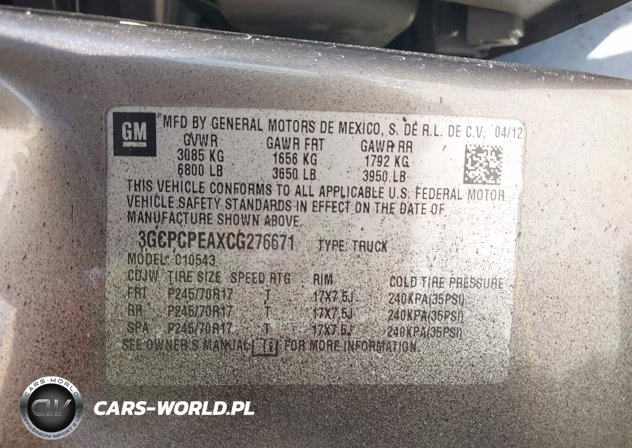 2012 Chevrolet Silverado 1500 Work Truck VIN:3GCPCPEAXCG276671 - 9