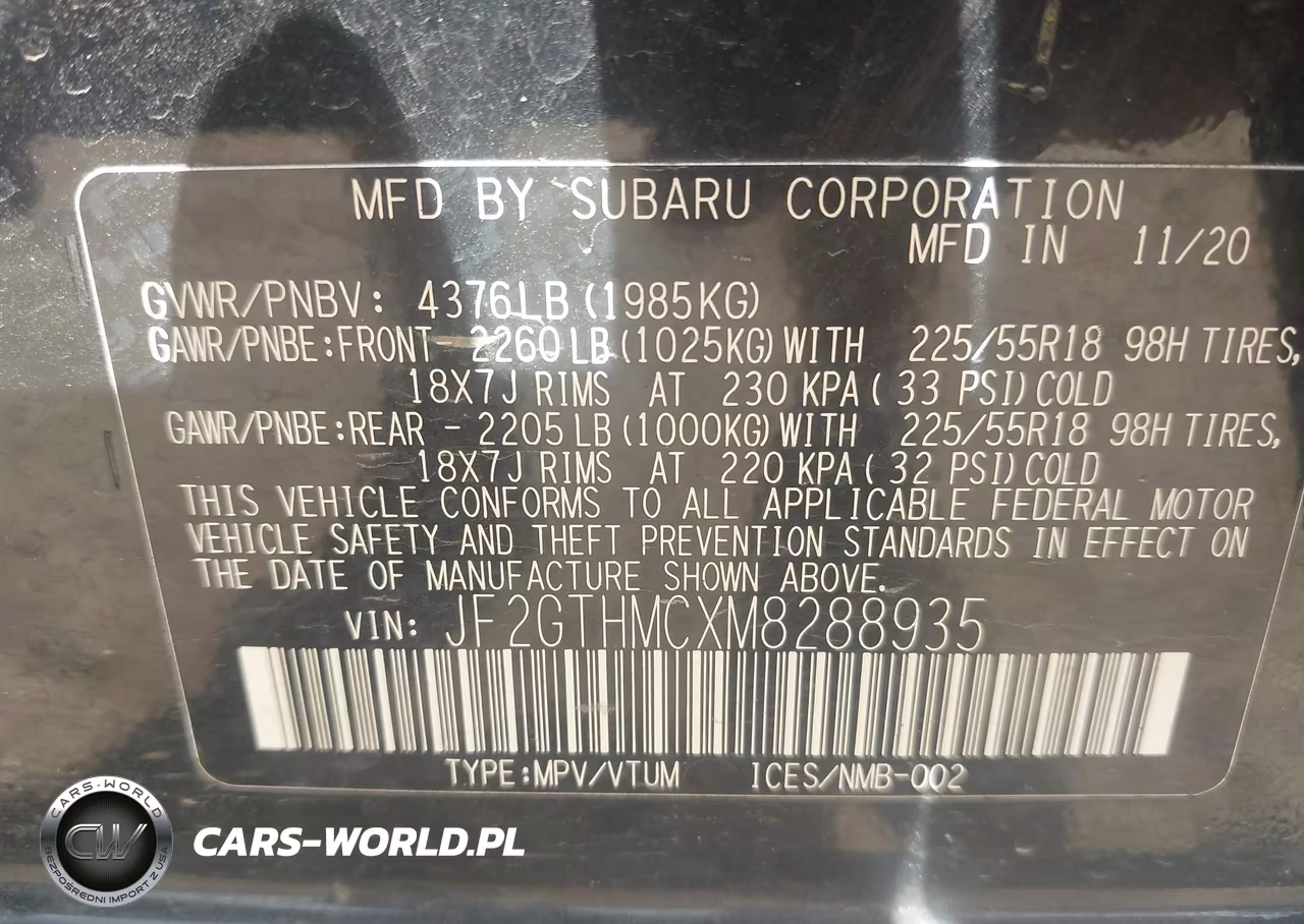 2021 Subaru Crosstrek Limited VIN:JF2GTHMCXM8288935 - 9