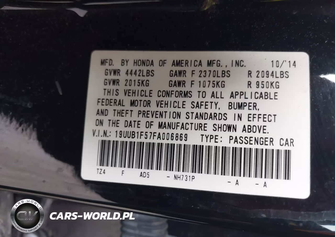2015 Acura Tlx Tech VIN:19UUB1F57FA006869 - 9