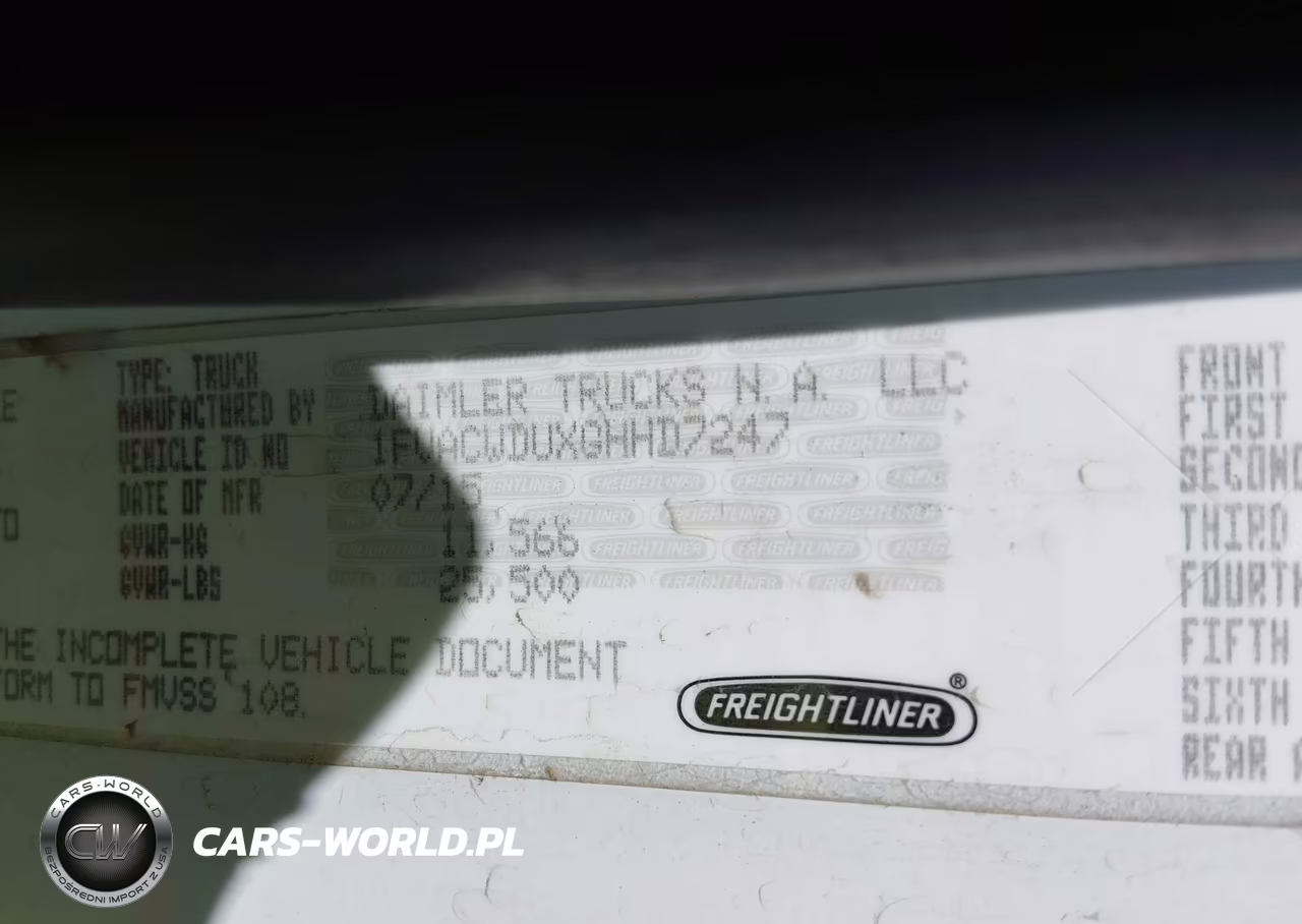 2016 Freightliner M2 106 Medium Duty VIN:1FVACWDUXGHHD7247 - 9