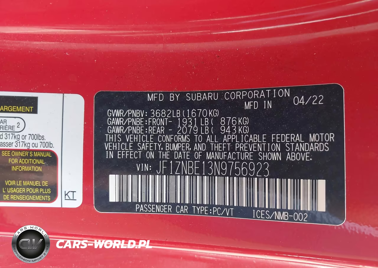 2022 Toyota Gr86 Premium VIN:JF1ZNBE13N9756923 - 9