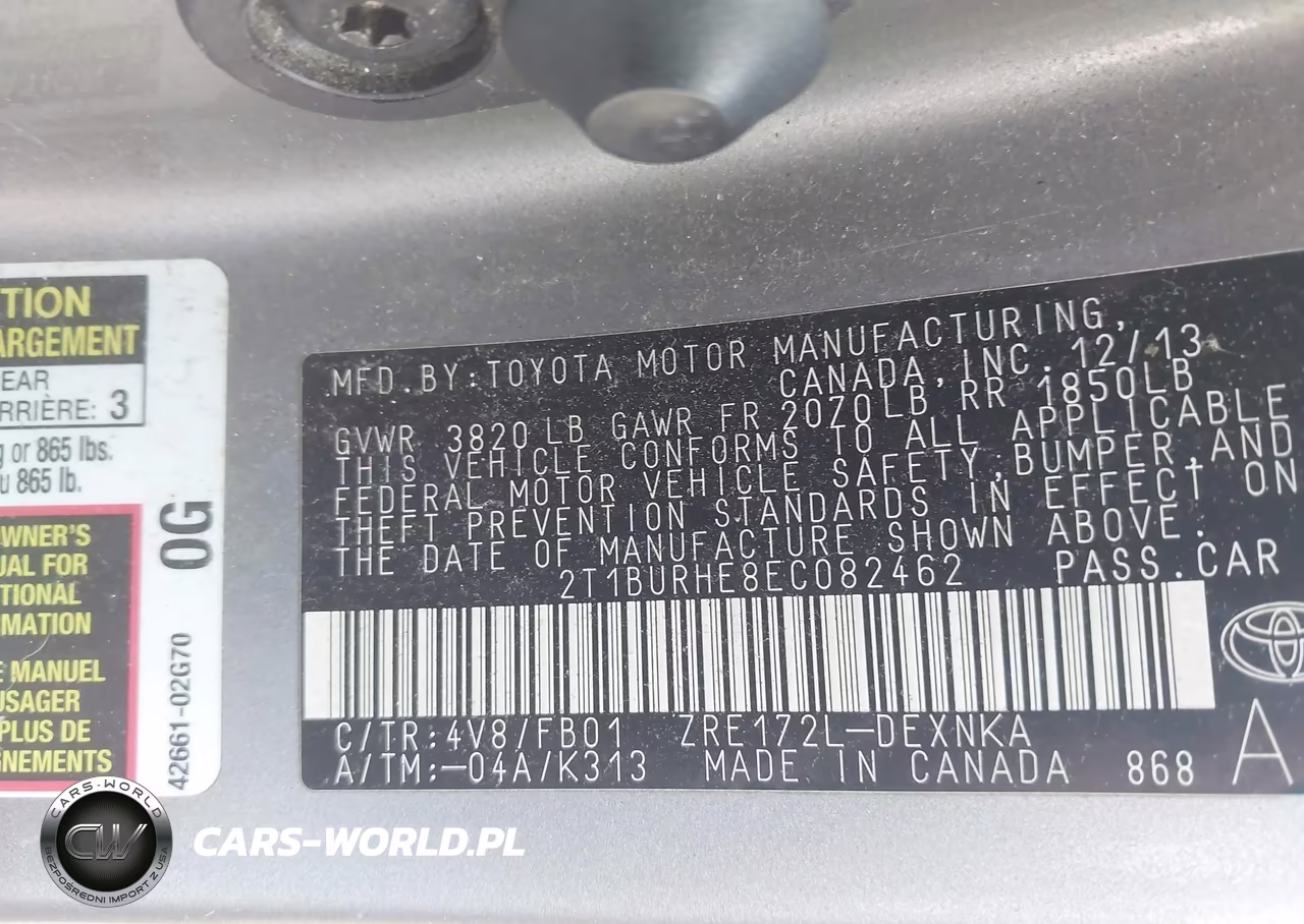2014 Toyota Corolla Le VIN:2T1BURHE8EC082462 - 9