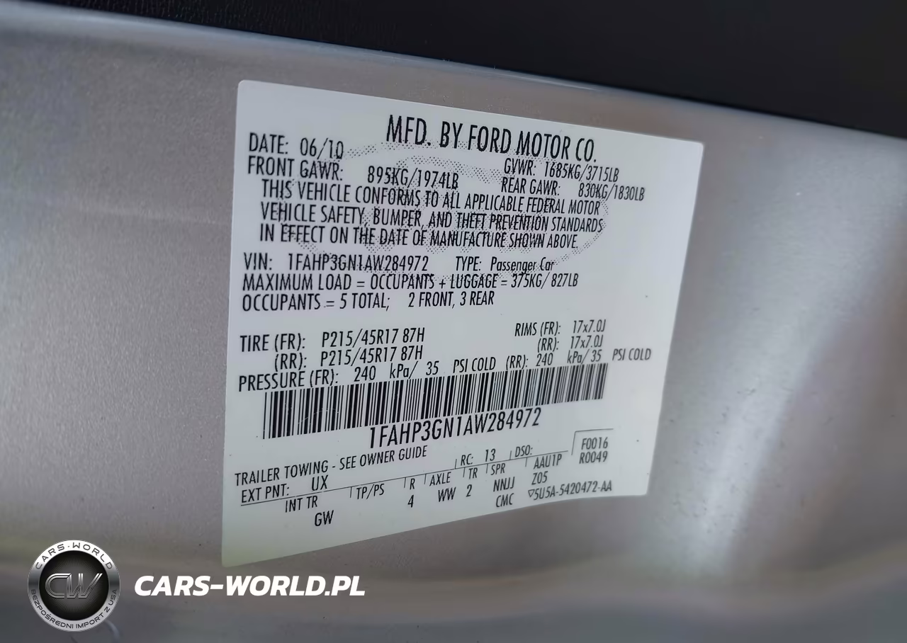 2010 Ford Focus Ses VIN:1FAHP3GN1AW284972 - 9