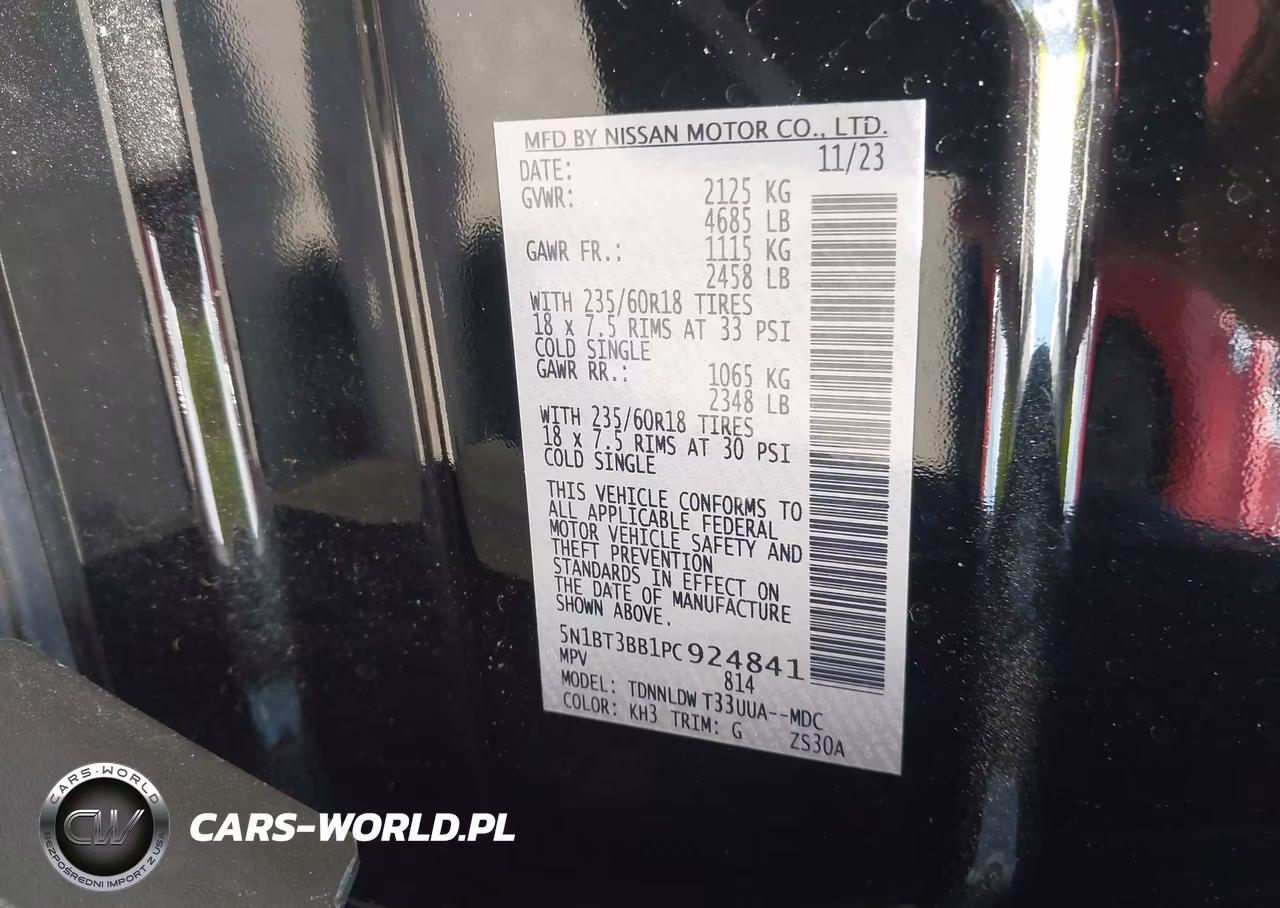 2023 Nissan Rogue Sv VIN:5N1BT3BB1PC924841 - 9