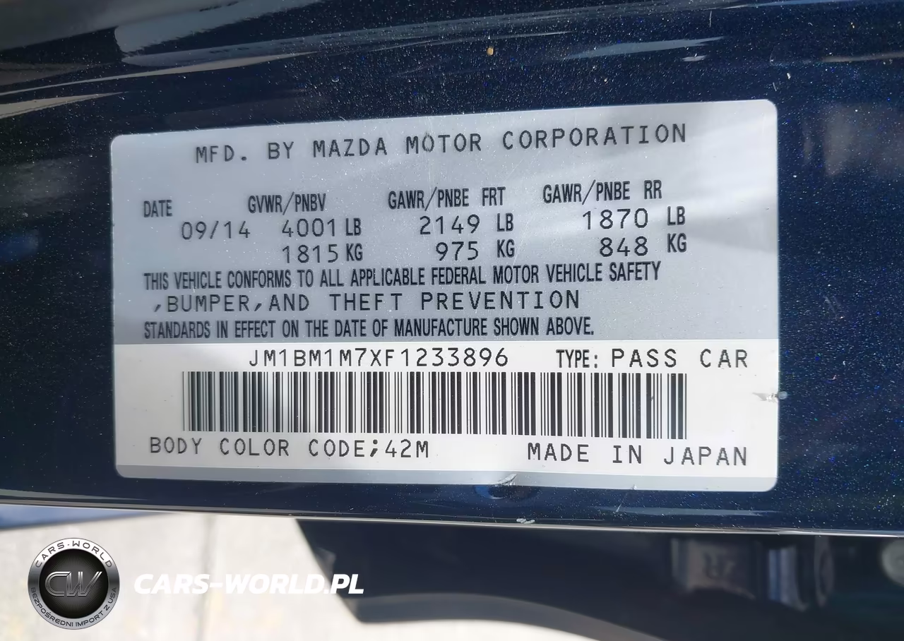 2015 Mazda Mazda3 I Grand Touring VIN:JM1BM1M7XF1233896 - 9