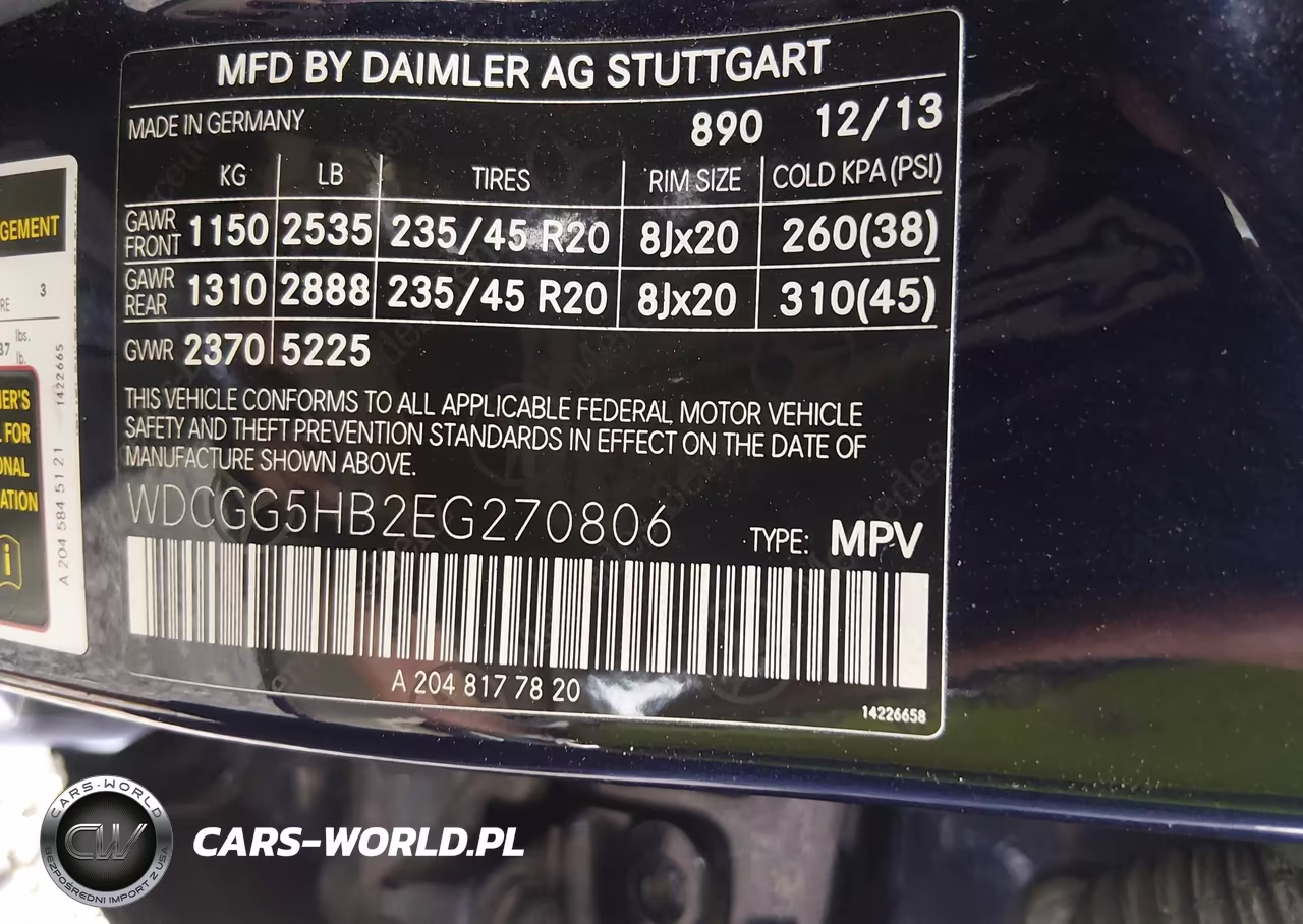 2014 Mercedes-Benz Glk 350 VIN:WDCGG5HB2EG270806 - 9