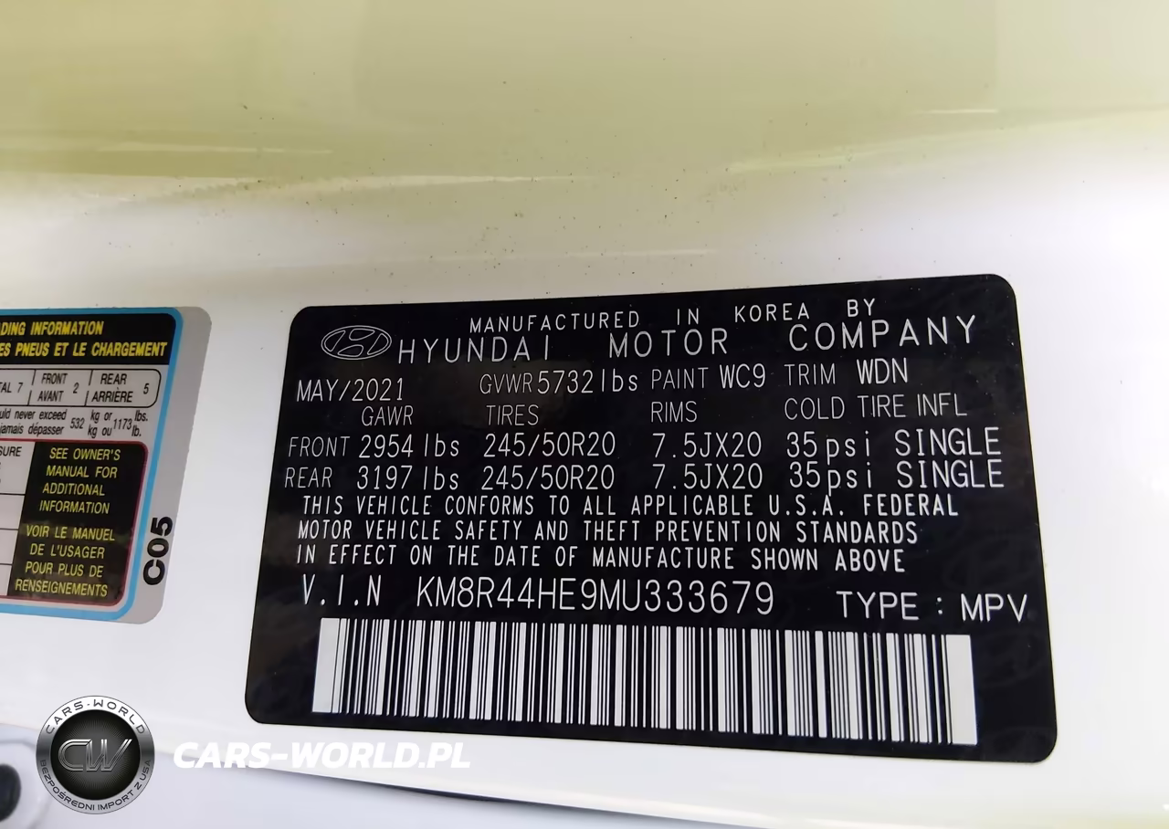 2021 Hyundai Palisade Sel VIN:KM8R44HE9MU333679 - 9