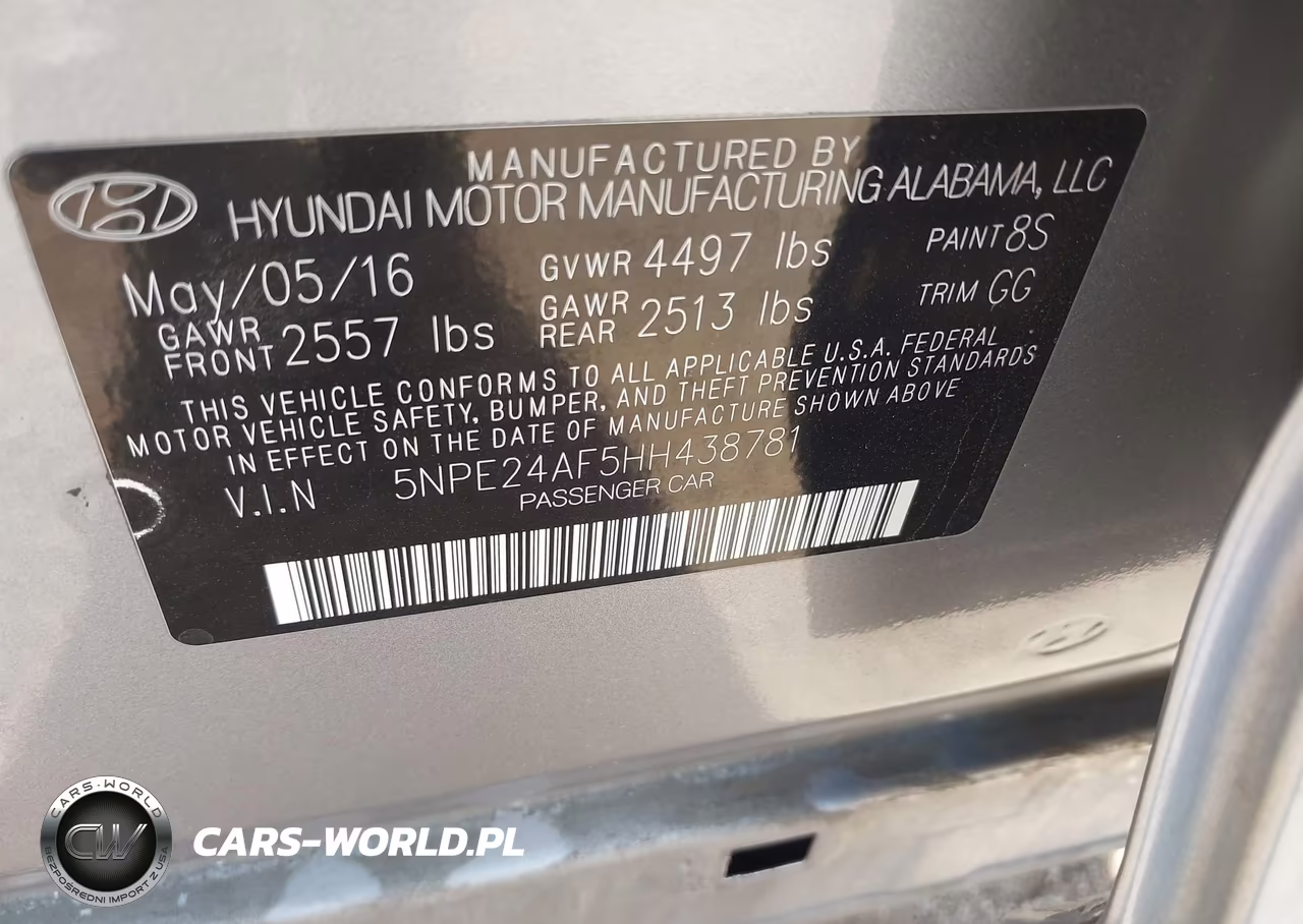 2017 Hyundai Sonata VIN:5NPE24AF5HH438781 - 9