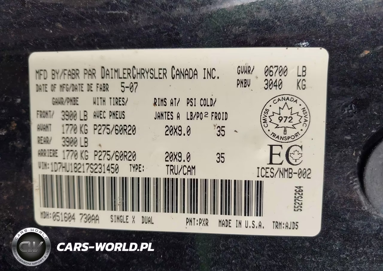 2007 Dodge Ram 1500 St-Slt VIN:1D7HU18217S231450 - 9