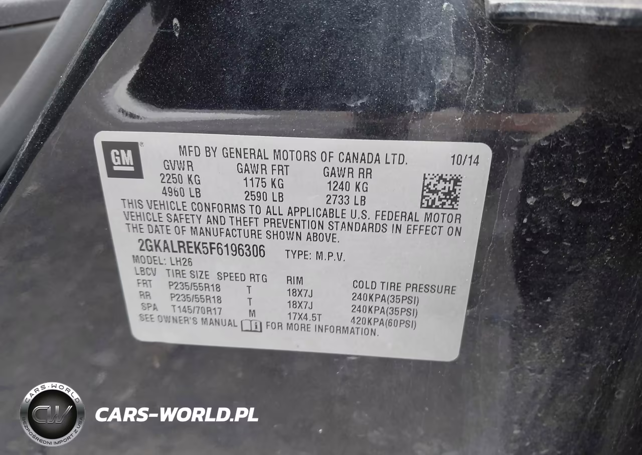 2015 GMC Terrain Sle-2 VIN:2GKALREK5F6196306 - 9