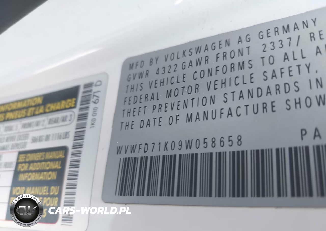 2009 Volkswagen Gti 2-Door VIN:WVWFD71K09W058658 - 9