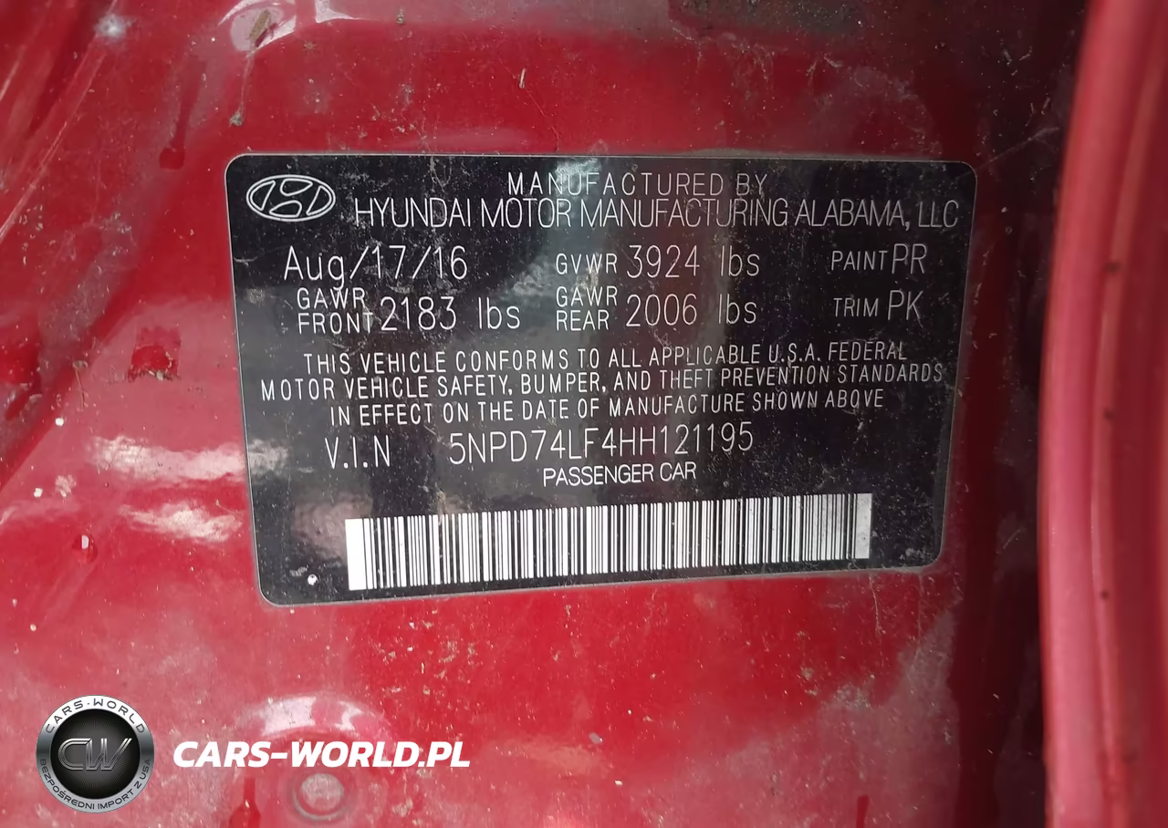 2017 Hyundai Elantra Se VIN:5NPD74LF4HH121195 - 9
