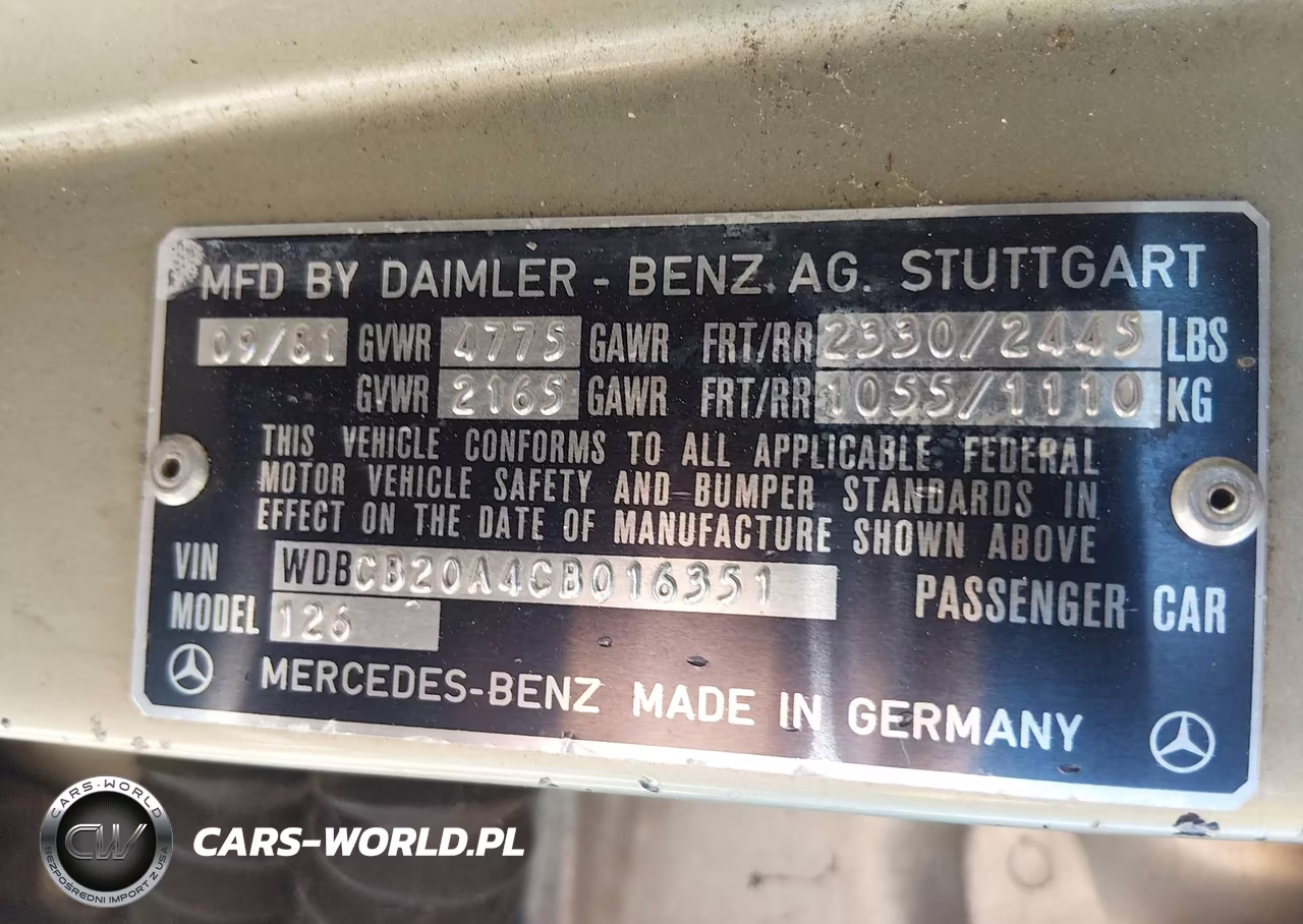 1982 Mercedes-Benz 300 Sd VIN:WDBCB20A4CB016351 - 9