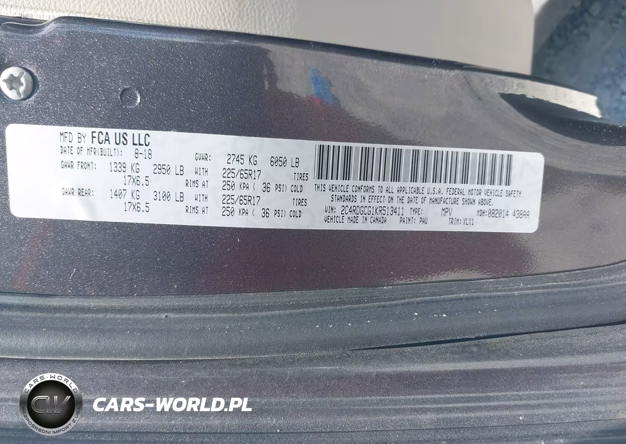 2019 Dodge Grand Caravan Sxt VIN:2C4RDGCG1KR513411 - 9