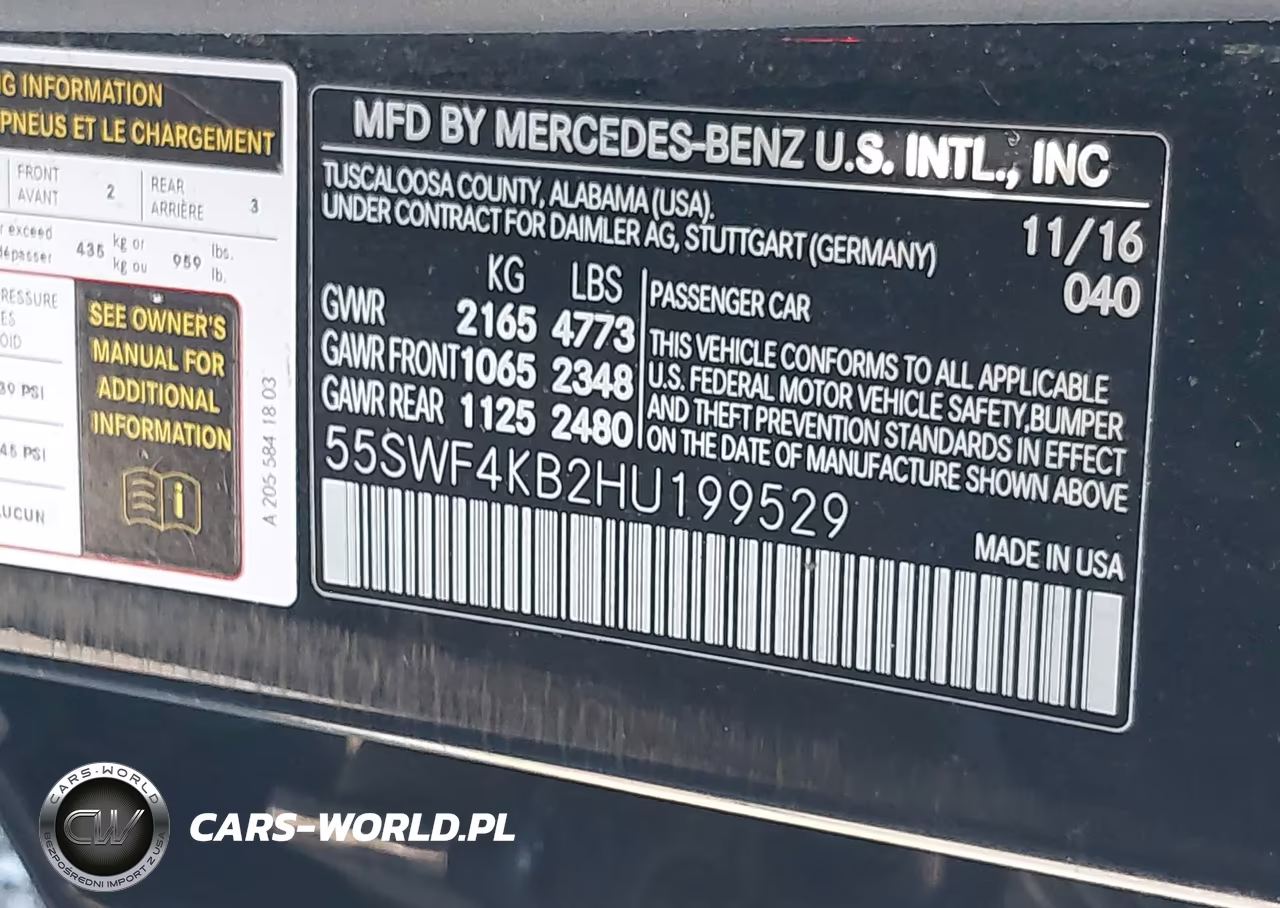 2017 Mercedes-Benz C 300 4Matic VIN:55SWF4KB2HU199529 - 9