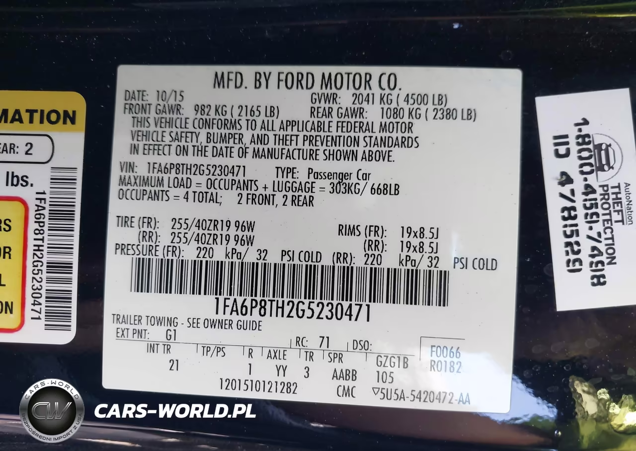 2016 Ford Mustang Ecoboost VIN:1FA6P8TH2G5230471 - 9