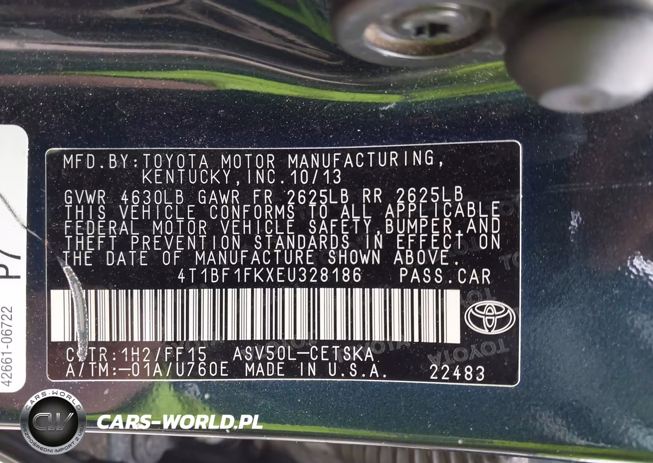 2014 Toyota Camry Se VIN:4T1BF1FKXEU328186 - 9