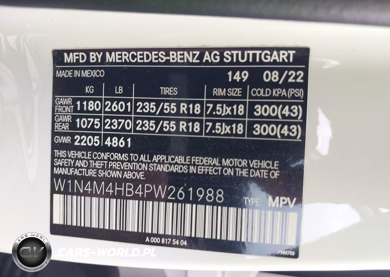 2023 Mercedes-Benz Glb 250 4Matic VIN:W1N4M4HB4PW261988 - 9
