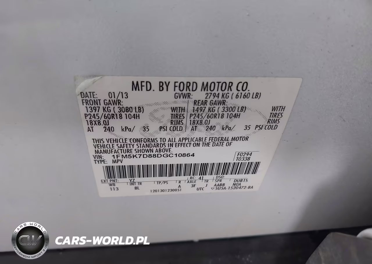 2013 Ford Explorer Xlt VIN:1FM5K7D88DGC10864 - 9