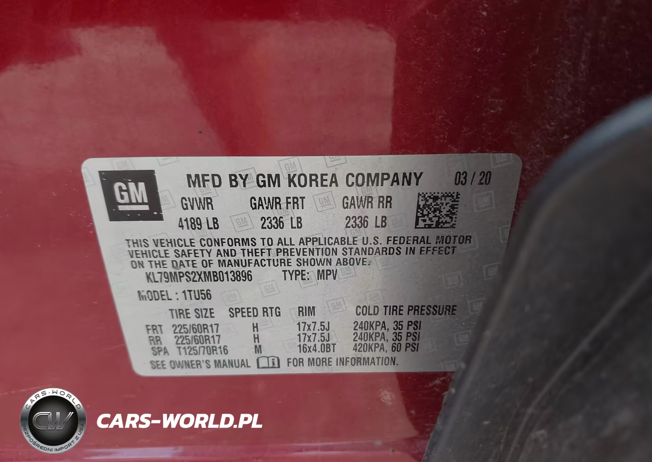 2021 Chevrolet Trailblazer Fwd Lt VIN:KL79MPS2XMB013896 - 9