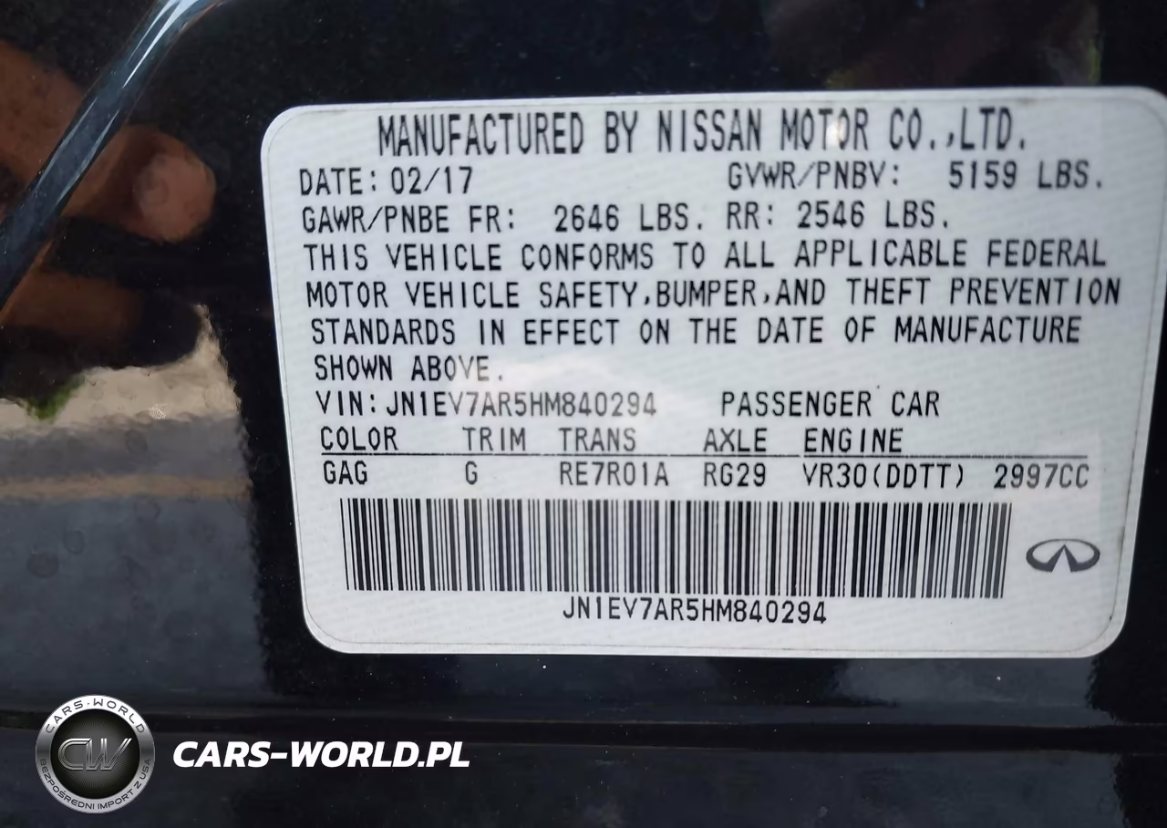 2017 Infiniti Q50 3.0T Premium VIN:JN1EV7AR5HM840294 - 9