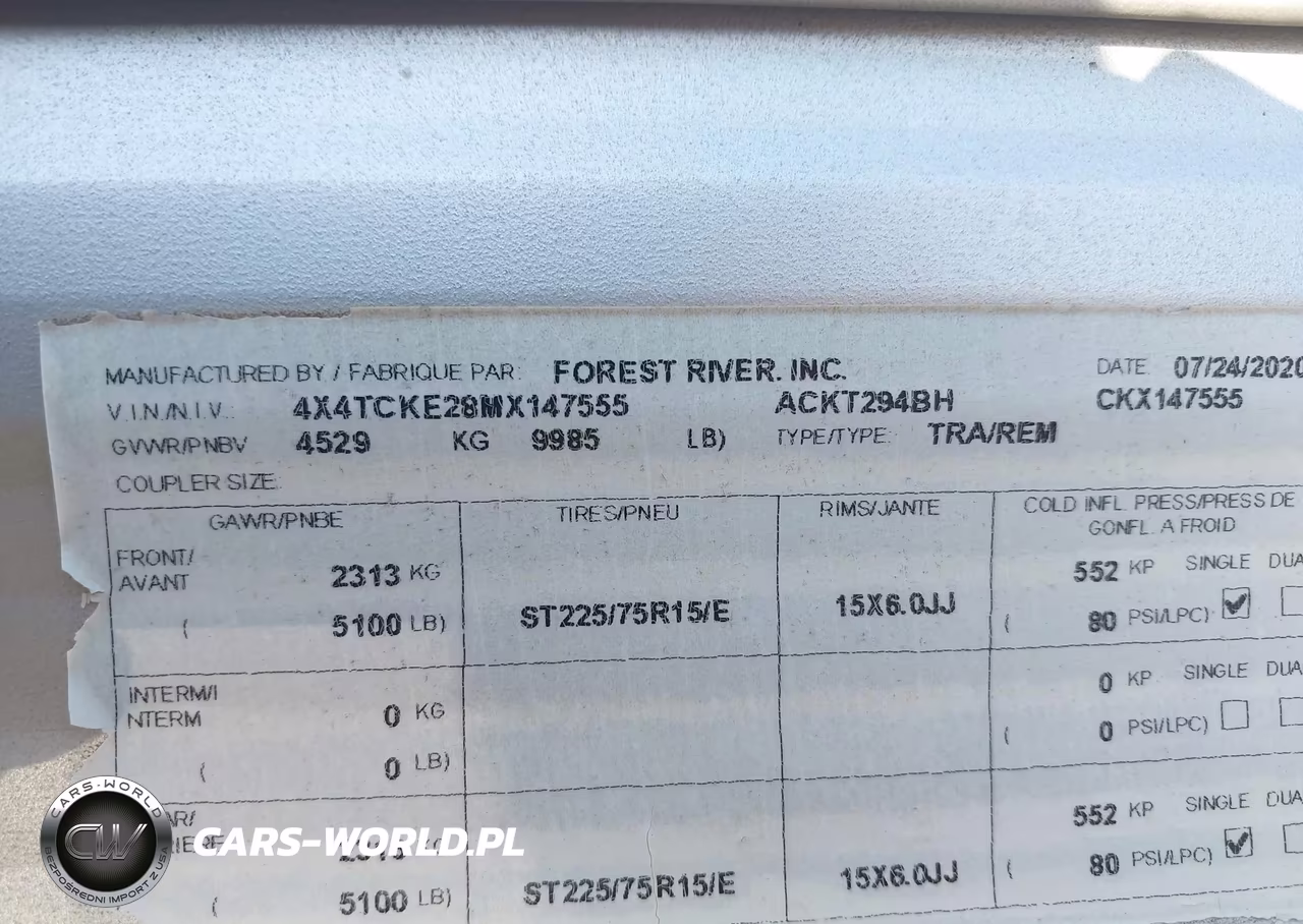 2021 Forest River Cherokee Grey Wolf 2 VIN:4X4TCKE28MX147555 - 9