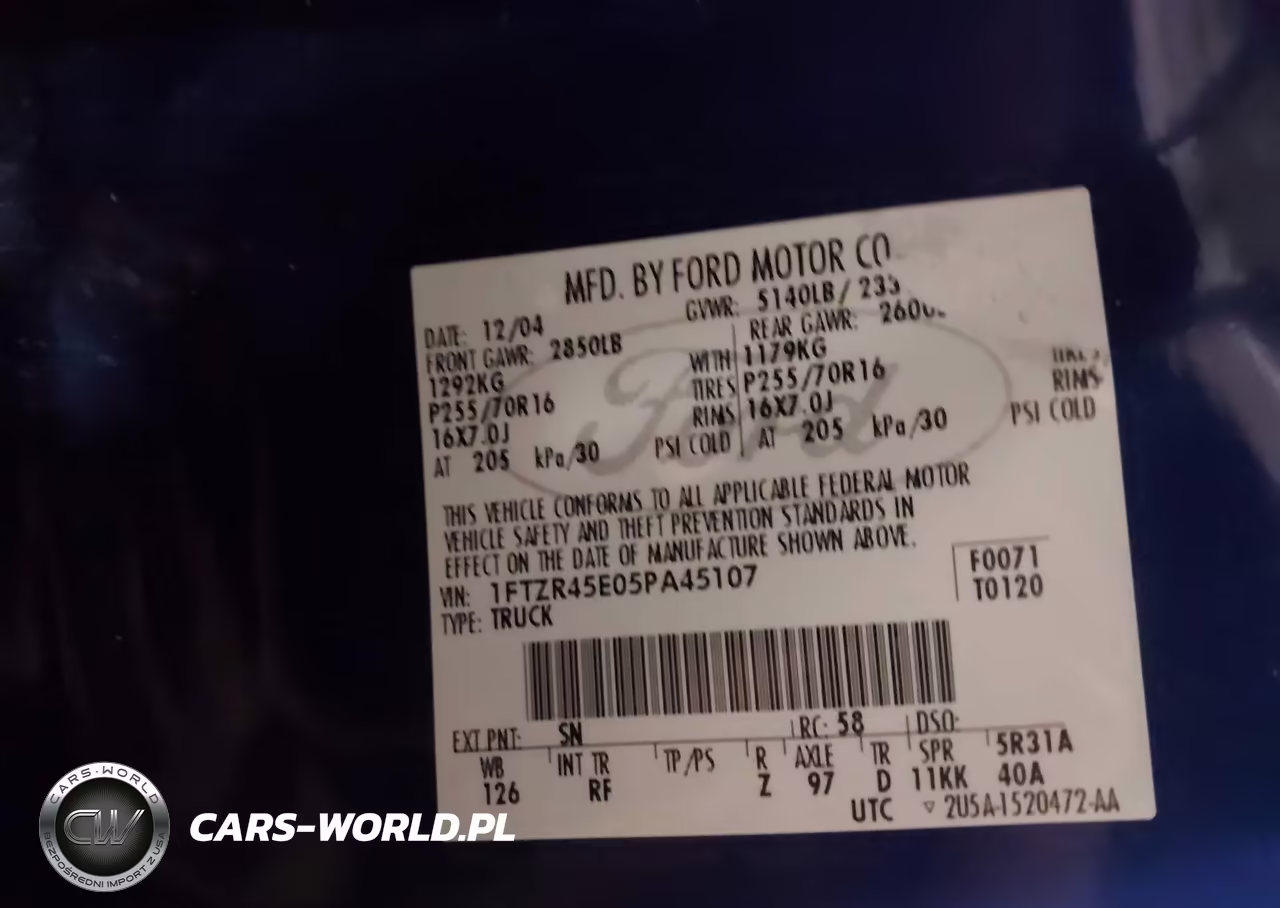 2005 Ford Ranger Edge-Fx4 Level Ii-Fx4 Off-Road-Xlt VIN:1FTZR45E05PA45107 - 9